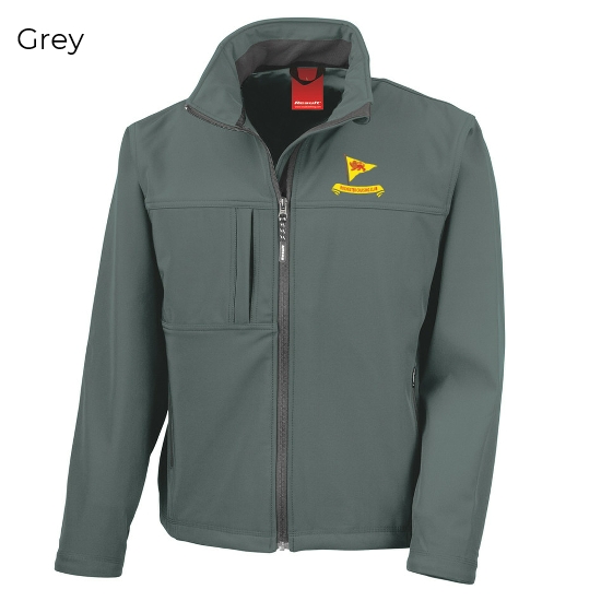 Rochester Cruising Club Mens Classic Soft Shell Fleece Lined Jacket Grey